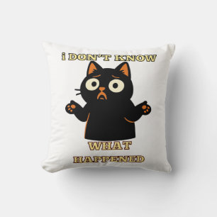 Ik weet niet wat er is gebeurd - Grappig kat shirt Kussen
