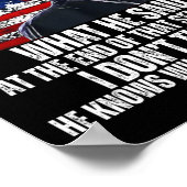 Ik weet niet wat hij zei aan het eind van die zin poster (Hoek)