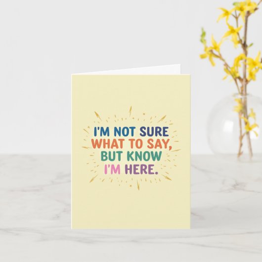 Ik weet niet wat ik moet zeggen, maar hier Kaart (Gele Bloem)
