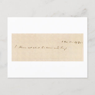 Ik weet niet wat morgen zal brengen briefkaart