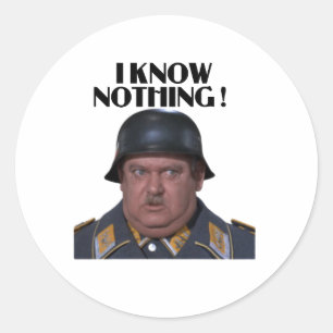 Ik weet niets ronde sticker