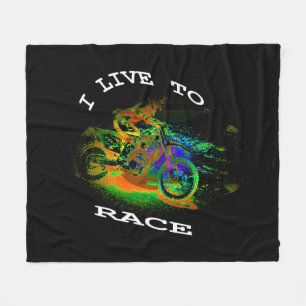 IK WEET VAN RACE - Motocross Racer Fleece Blanket