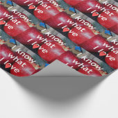 "Ik weet waar ik van hou" - Apple-thema Design Cadeaupapier (Hoek)