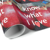 "Ik weet waar ik van hou" - Apple-thema Design Cadeaupapier (Rol Hoek)