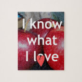 "Ik weet waar ik van hou" - Apple-thema Design Legpuzzel (Verticaal)