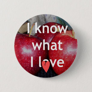 Ik weet waar ik van hou ronde button 5,7 cm