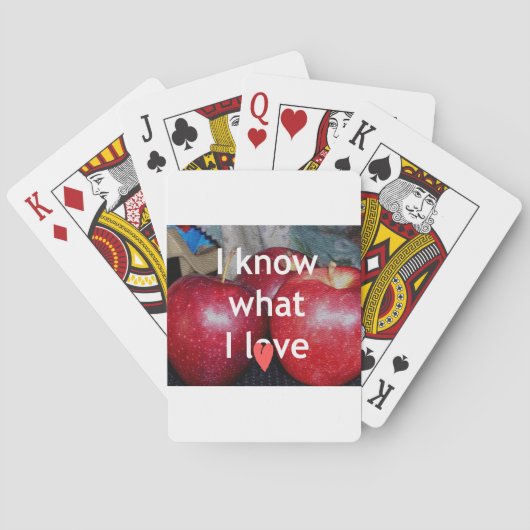 "Ik weet wat ik leuk vind" – Apple-Themed Design Pokerkaarten (Achterkant)