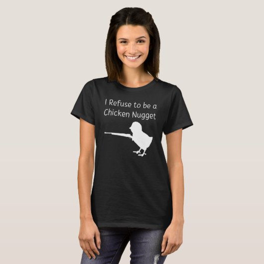 Ik weiger een Chicken Nugget Pistool Conservative  T-shirt (Voorkant volledig)