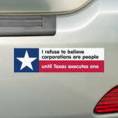 Ik weiger te geloven... bumpersticker (Op auto)