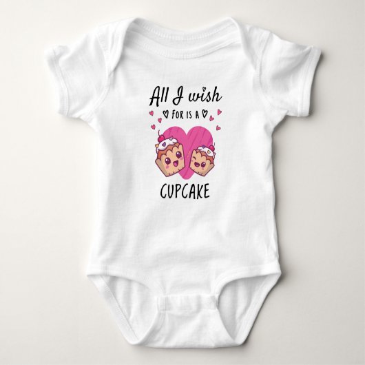Ik wens alleen een Cupcake Romper (Voorkant)