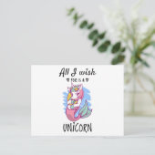 Ik wens alleen een Unicorn Briefkaart (Staand voorkant)