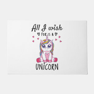 Ik wens alleen een Unicorn Deurmat