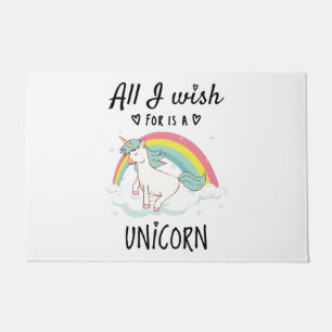 Ik wens alleen een Unicorn Deurmat