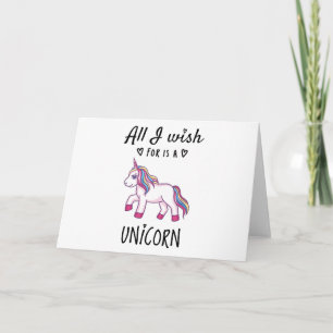 Ik wens alleen een Unicorn Kaart