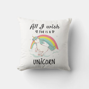 Ik wens alleen een Unicorn Kussen