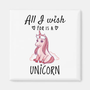 Ik wens alleen een Unicorn Magneet