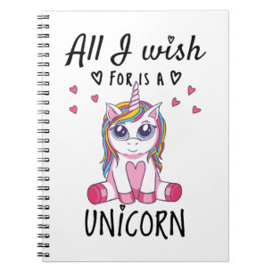 Ik wens alleen een Unicorn Notitieboek