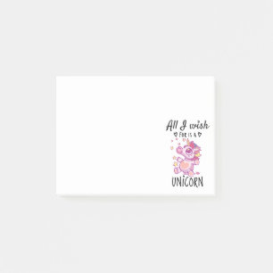Ik wens alleen een Unicorn Post-it® Notes