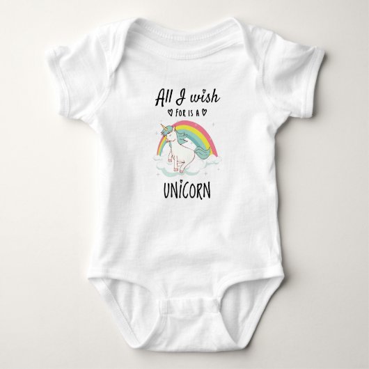 Ik wens alleen een Unicorn Romper (Voorkant)