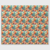 Ik wens genoeg tekst met bloemen cadeaupapier (Vlak)