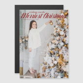 Ik wens je de vrolijkste kerst foto magneet (Voorkant / Achterkant)