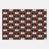 Ik wens je een echt vliegende vismas, kerstforel inpakpapier vel (Voorkant 3)