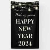 Ik wens je een gelukkig nieuwjaar verlichting pott spandoek (Verticaal)