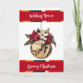 Ik wens je een groovy kerst | discobal kaart (Voorkant)