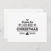 Ik wens je een heel prettig kerstfeest briefkaart (Voorkant / Achterkant)