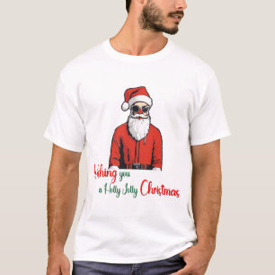 Ik wens je een heilige vrolijke kerst Oude Kerstma T-shirt