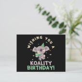 Ik wens je een Koality Birthday Koala Birthday Briefkaart (Staand voorkant)