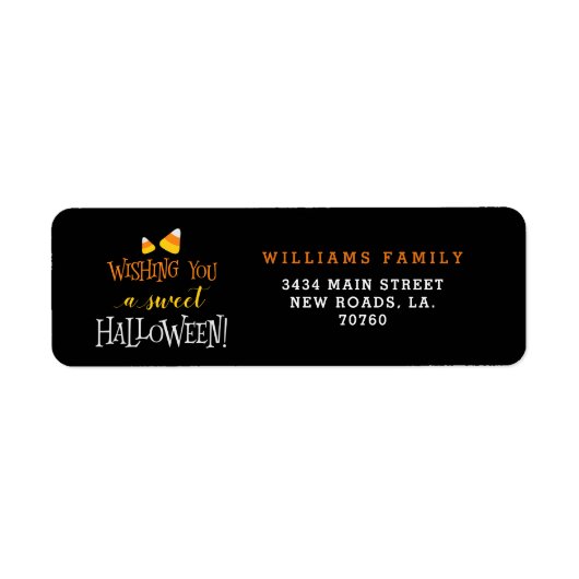 Ik wens je een lieve Halloween Etiket (Voorkant)