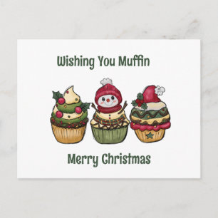 Ik wens je een muffin Vrolijk Kerstfeest Feestdagenkaart