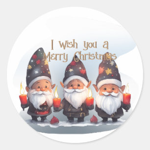 Ik wens je een prettige kerst ronde sticker