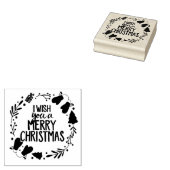 Ik wens je een prettige kerst 	rubberstempel (Gestempeld)