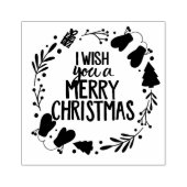 Ik wens je een prettige kerst 	rubberstempel (Afrduk)
