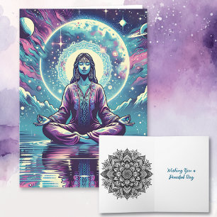 Ik wens je een vredige dag Color Me Mandala Kaart