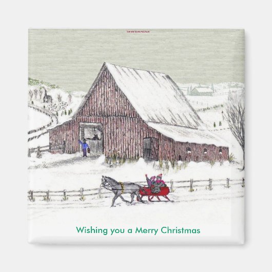 Ik wens je een vrolijk kerstfeest... magneet (Voorkant)