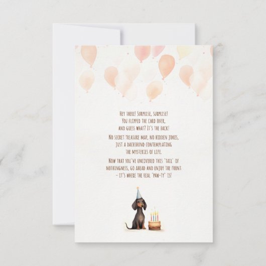 Ik wens je een wijnvolle verjaardag - Dachshund Da (Achterkant)