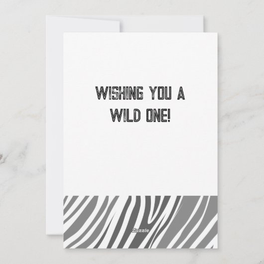 Ik wens je een Wild One Tiger Happy Birthday Kaart (Achterkant)
