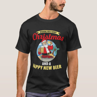 Ik wens je een zanderig en een gelukkig nieuw bier t-shirt