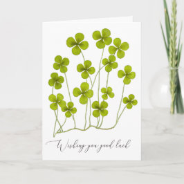 Ik wens je veel goeds, vier Leaf Clover Greeting C Bedankkaart