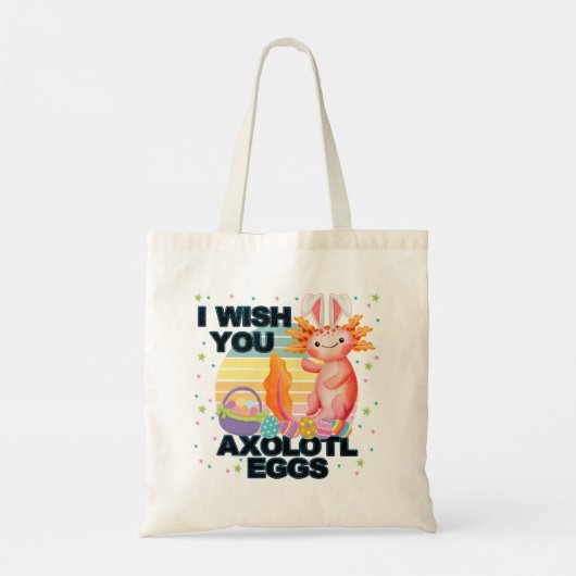 Ik wens u Axolotl Easter Day Tote Bag (Achterkant)