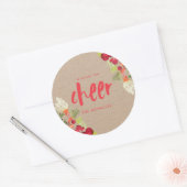 Ik wens u Cheer Floral Gift Label Sticker (Envelop)