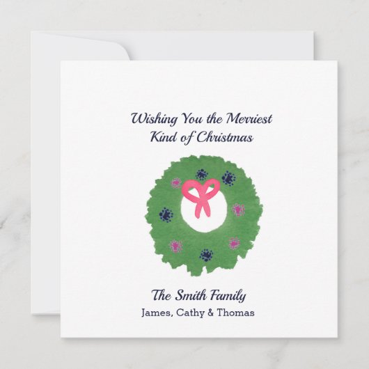 Ik wens u de heerlijkste kerstKaart. Kaart (Voorkant)