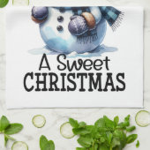 Ik wens u een fijne kerst theedoek (Gevouwen)