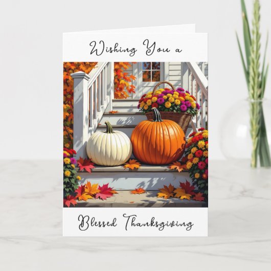 Ik wens u een gezegende Thanksgiving Kaart (Voorkant)