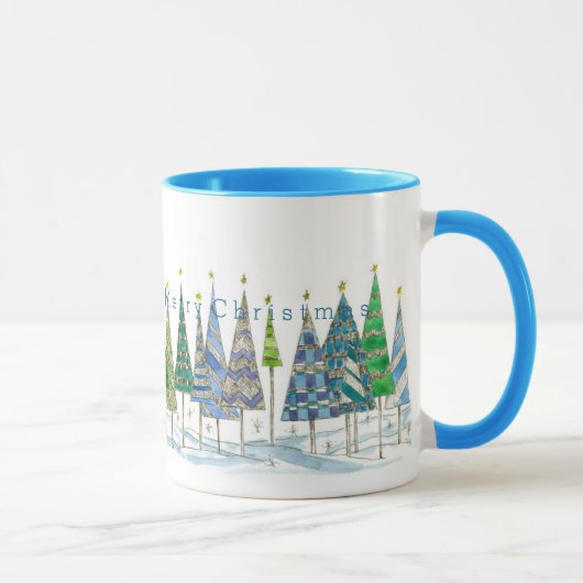 Ik wens u een heel prettige kerstfeestdag-boomkuns mok (Rechts)