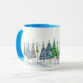 Ik wens u een heel prettige kerstfeestdag-boomkuns mok (Voorkant links)