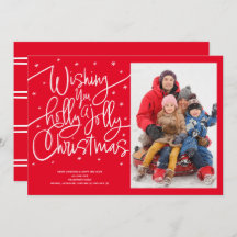 Ik wens u een Holly Jolly-kerstfeestkaart